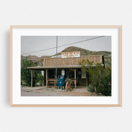 Oatman Post Office - Oatman Arizona Photography Oak Framed Wall Art Print 24 x 36 inches