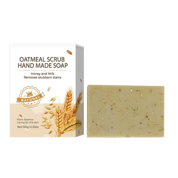 Oatmeal Body Deodorizing Soap Bar Removes Dirt Oil 100G Plastic Jar