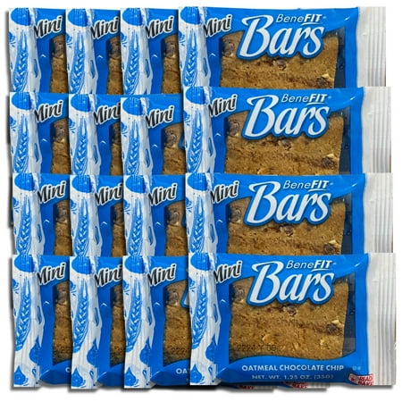 Oatmeal Chocolate Chip Mini Benefit Bars by Readi-Bake 1.25 Ounce | Value Pack of 16
