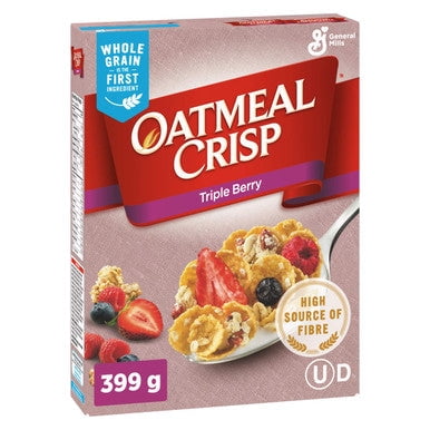 Oatmeal Crisp Triple Berry Cereal, 399g/14.1 oz., {Imported from Canada}
