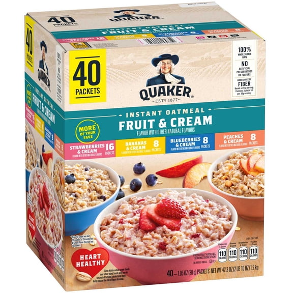Oatmeal, Fruit & Cream Mix, 40 ct.