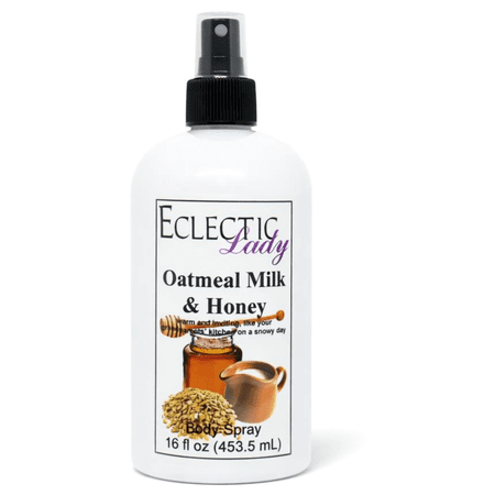 Oatmeal Milk And Honey Body Spray, Eclectic Lady, Hydrating Mist, Unisex, 16 oz