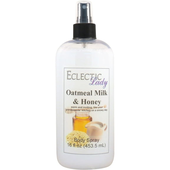 Oatmeal Milk And Honey Body Spray, Eclectic Lady, Hydrating Mist, Unisex, 16 oz