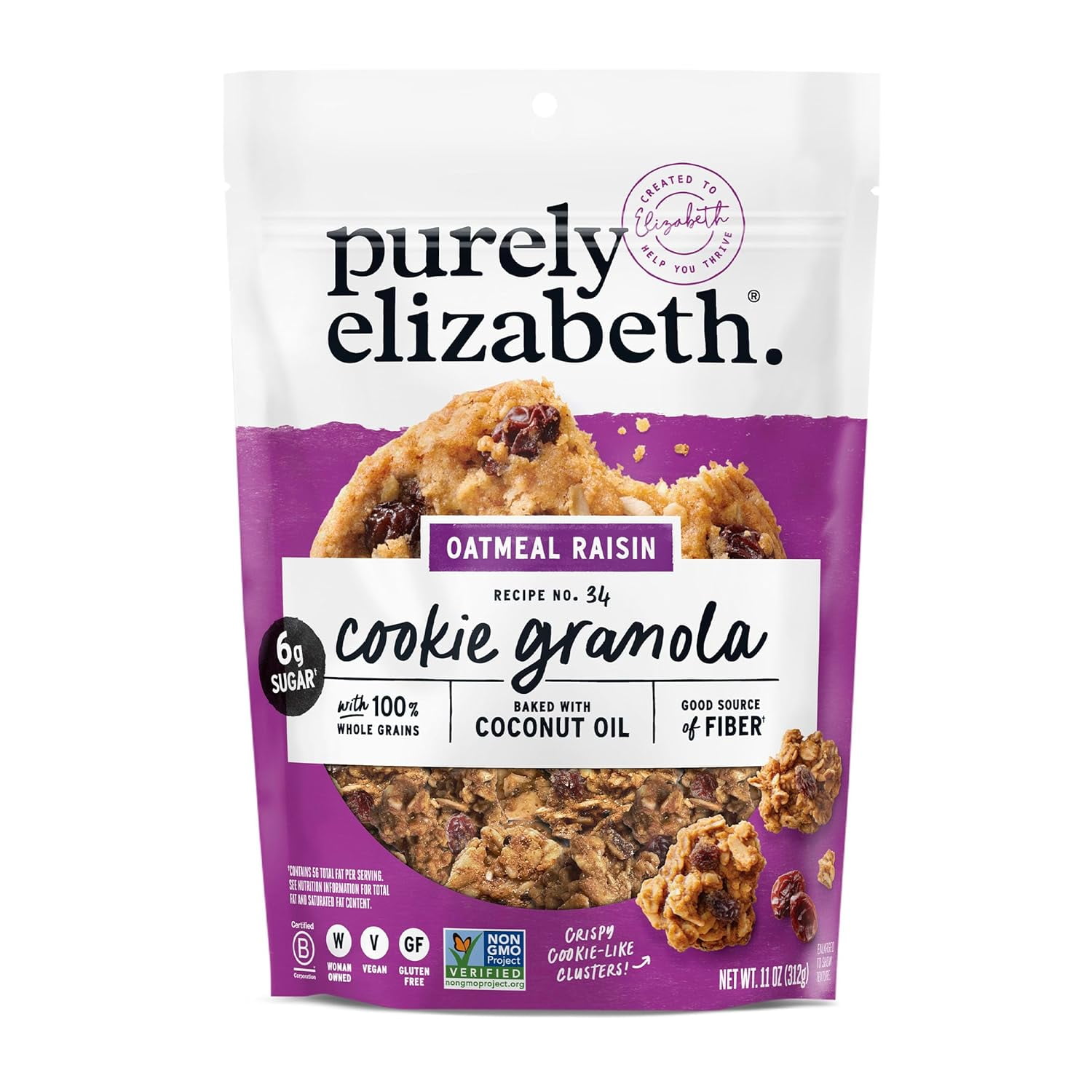 Oatmeal Raisin Cookie Granola Gluten-Free Non GMO 11 oz.