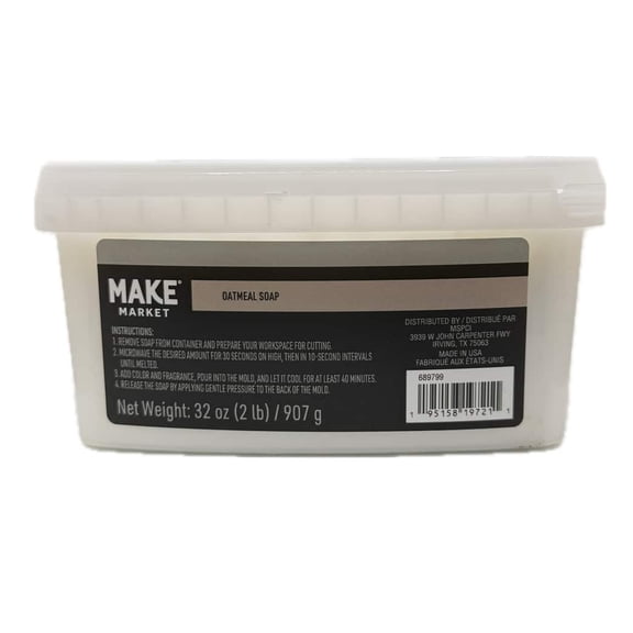 Oatmeal Soap Base by Make Market â€“ 2lb Per Pack - Melt and Pour Soap Making Base with Soothing Oatmeal - 12lbs Total