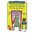 thumbnail image 1 of Oatmeal Studios Boldly Walk Into Any Room Funny Feminine Birthday Card, 1 of 2
