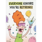 Oatmeal Studios Celebrating Woman with Martini Funny Retirement Card for Woman