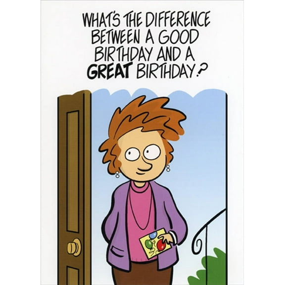 Oatmeal Studios Difference Between Good and Great Funny / Humorous Birthday Card