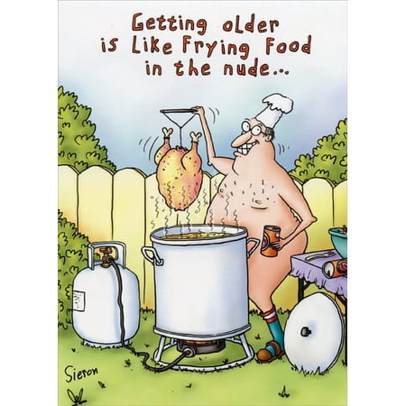 Oatmeal Studios Frying Food Funny Birthday Card