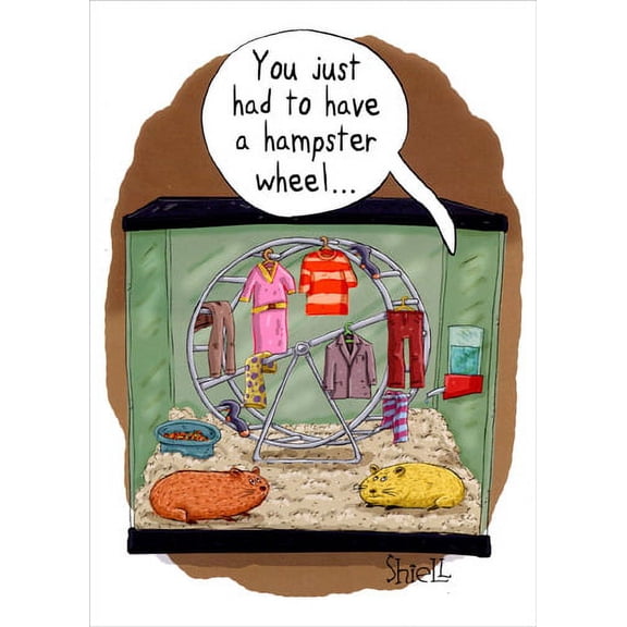 Oatmeal Studios Hampster Wheel Funny Birthday Card