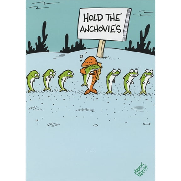 Oatmeal Studios Hold the Anchovies Funny Birthday Card