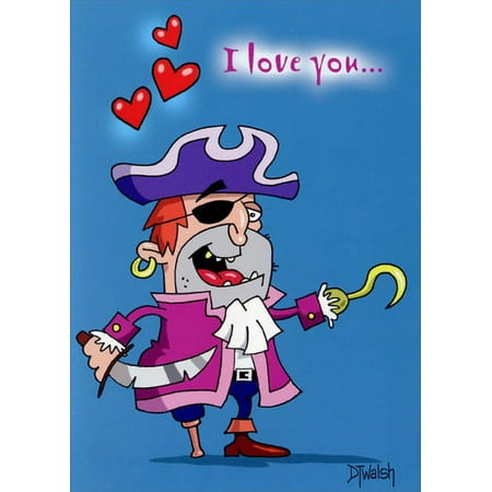 Oatmeal Studios I Love You Pirate Funny Anniversary Card