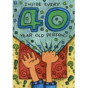 Oatmeal Studios Inside Every 40 Year Old Funny / Humorous 40th Birthday Card