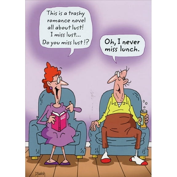 Oatmeal Studios Never Miss Lunch Funny Birthday Card For Him