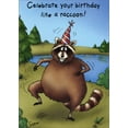thumbnail image 1 of Oatmeal Studios Raccoon Celebration Funny Birthday Card, 1 of 2