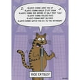 thumbnail image 1 of Oatmeal Studios Rick Catsley: Cat at Microphone with Music Lyrics Funny / Humorous Birthday Card, 1 of 2