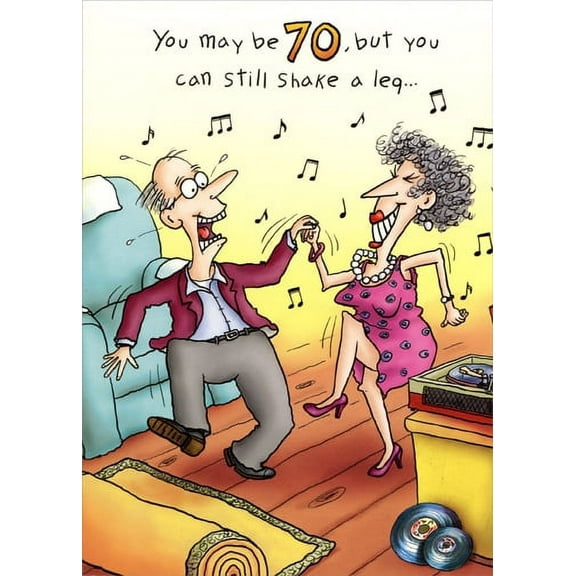 Oatmeal Studios Shake A Leg: 70th Funny Birthday Card