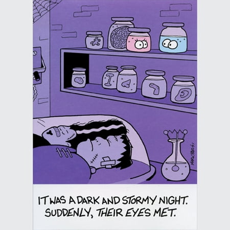 Oatmeal Studios Sleeping Frankenstein Couple: Eyes Met Funny / Humorous Our Anniversary Congratulations Card for Husband : Wife