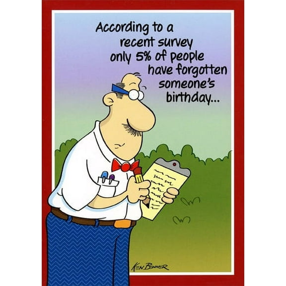 Oatmeal Studios Survey Taker Funny / Humorous Birthday Card