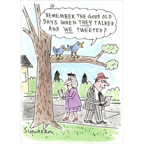 Oatmeal Studios They Talked And We Tweeted Funny / Humorous 90th Birthday Card