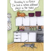 Oatmeal Studios Two Cats in Kitchen Funny / Humorous Birthday Card