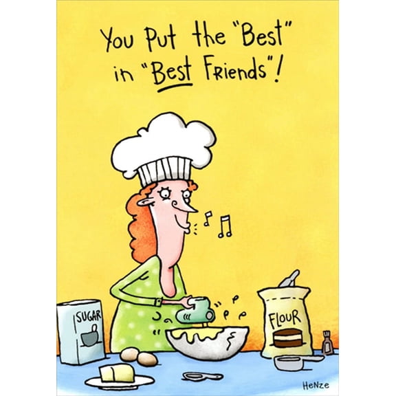Oatmeal Studios You Put the Best in Best Friends Humorous / Funny Birthday Card for Friend