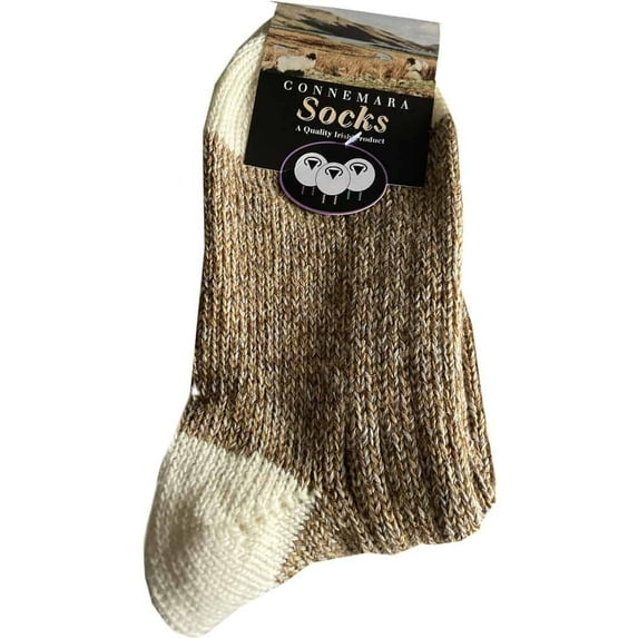 Oatmeal Merino Wool Blend Connemara Sock For Men Made By Grange Craft