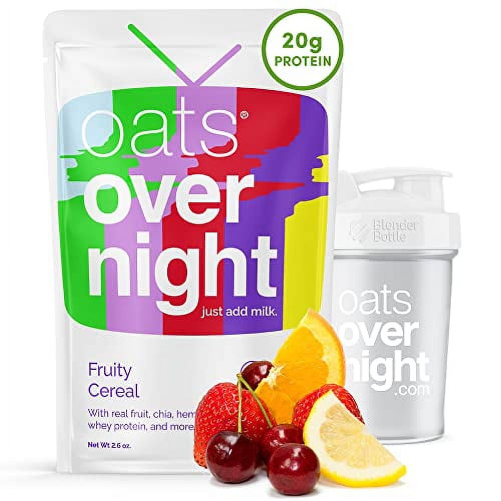 Oats Overnight Fruity .. Cereal 20g Protein, .. High Fiber
