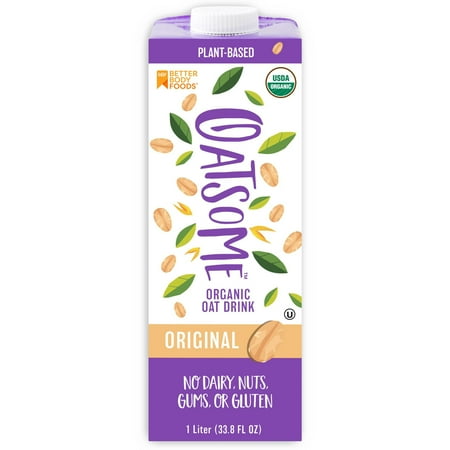 Oatsome Organic Oat Milk, 1-Liter Carton, 33.8 Fl Oz (Pack of 1)