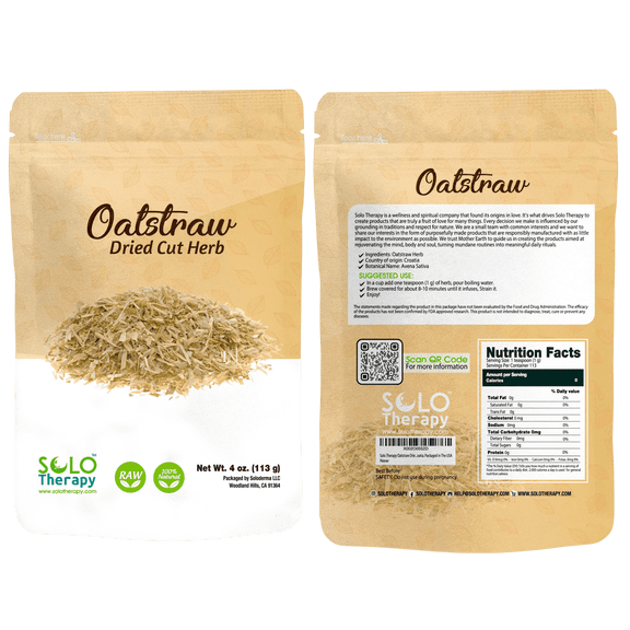 Oatstraw Dried Cut Herb 4 oz, Avena Sativa, Oatstraw Tea, Resealable Bag, Product from Croatia, Packaged in The USA