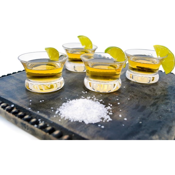 Oaxaca Glasses - Copita Shot Glass, Set of 4, Clear Glass