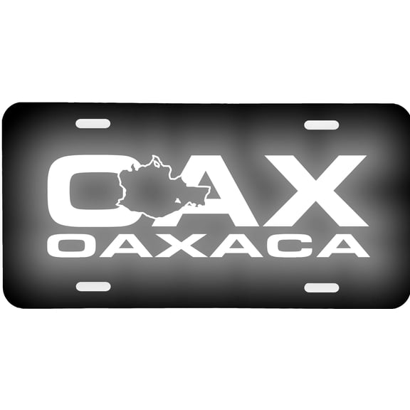 Oaxaca Mexico Aluminum Vanity License Plate, 6'' x 12'' Reflective Lettering & Graphics, Tourist Souvenir Gift Sign