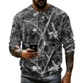 thumbnail image 1 of Oazcsf Mens Waffle Knit Long Sleeve Shirt Camo Pullover Sweater Crew Neck Lightweight Fall Sweatshirts Winter Basic Big and Tall Men's Top, 1 of 5