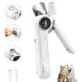 thumbnail image 1 of Oazouf 2-in-1 Electric Dog Cat Nail Clippers and Grinder with LED Light, 3-Speed, Rechargeable Quiet Safe Pet Nail Trimmer Grooming Tool for Dogs Cats Rabbits Pets, White, 1 of 12