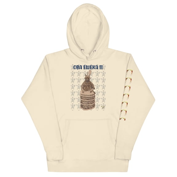 Oba Eweka II Unisex Hoodie - Bone, 3XL