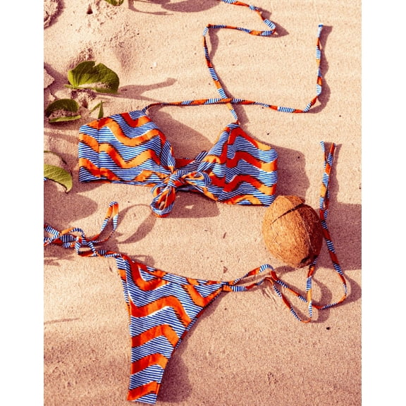 Obaa Front Tie Bikini Set