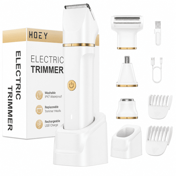 Obacre Body & Bikini Hair Trimmer Waterproof Women's Grooming Kit with Facial Trimming Head