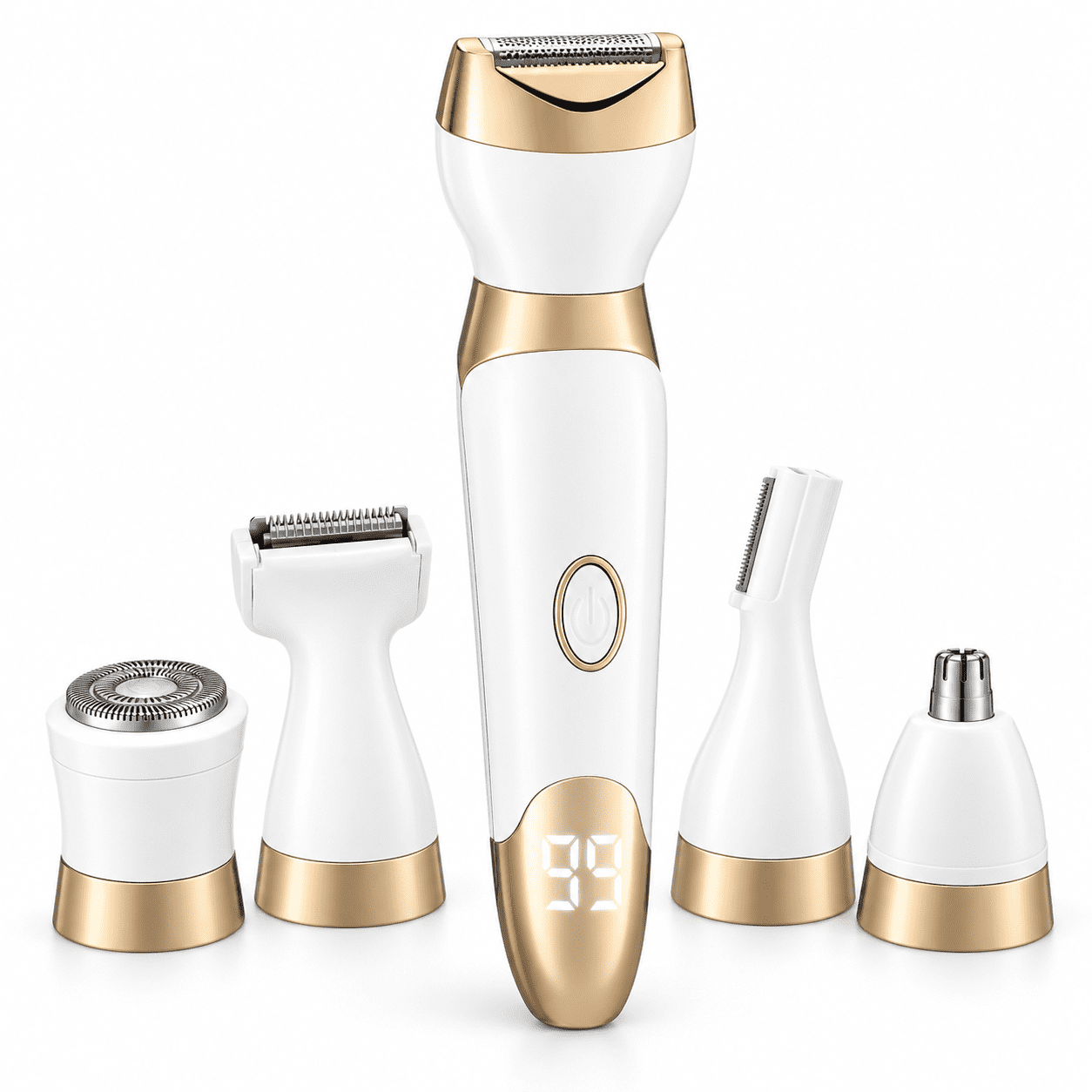 Obacre Electric Razor for Women, 5 in 1 Women’s Electric Shaver, Portable Ladies Shaver, Replaceable Lady Facial Groomer, Cordless Wet and Dry Body Shaver, IPX7 Waterproof & Easy Cleaning