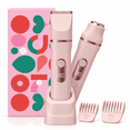 thumbnail image 1 of Obacre Women’s 2-in-1 Electric Bikini Trimmer & Facial Shaver, Painless Ceramic Blade Body Groomer with Waterproof Wet Dry Design, Rechargeable Travel Razor for Smooth Skin, 1 of 10