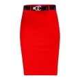 thumbnail image 1 of Obadiah Collection Stretchy Pull on Pencil Skirt for Women with Pockets and Belt(Royal Blue , Large), 1 of 4