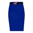 thumbnail image 1 of Obadiah Collection Stretchy Pull on Pencil Skirt for Women with Pockets and Belt(Royal Blue , X-Large), 1 of 4