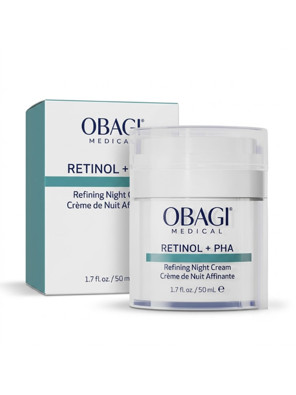 Medical Retinol + PHA Refining Night Cream, Dual-Action Anti-Aging Overnight Treatment, 1.7 oz (50 mL)