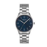 Obaku Falke Denim Men s Stainless Steel Link Bracelet Watch   Blue Dial