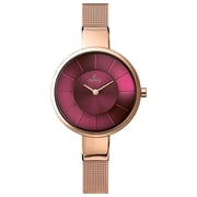Obaku Sol Ruby Womens Rose Gold-Tone Quartz Watch V149LXVQMV