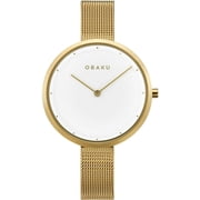 Obaku V227LXGIMG Womens Classic White Dial Bracelet Watch
