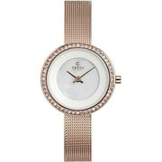 Obaku Womens White Dial Watch V146LEVWMV Stainless Steel Water Resistant 30m