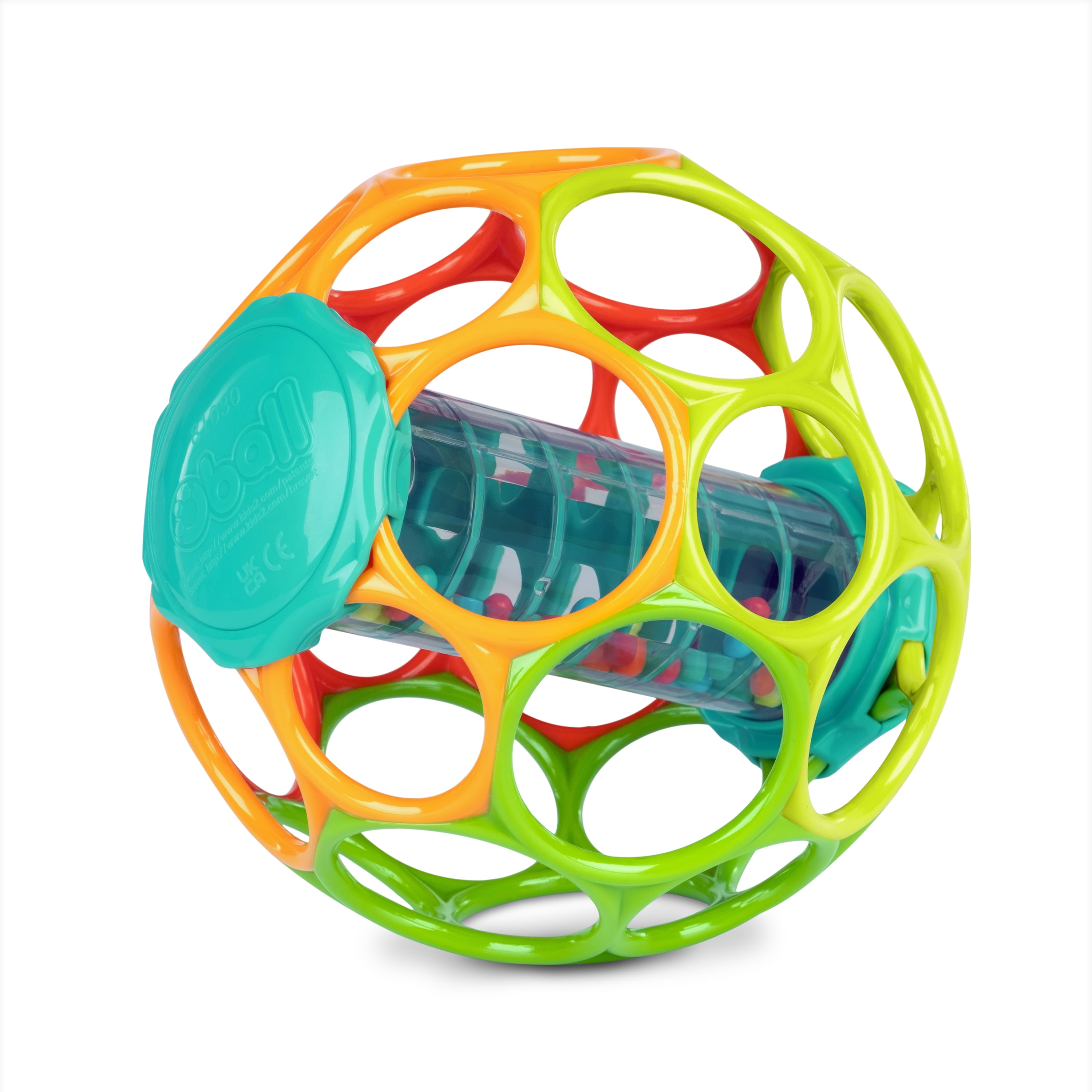 Oball Easy Grasp Rollin' Rainstick Rattle Cause & Effect Infant Toy, Unisex, 6 Inches