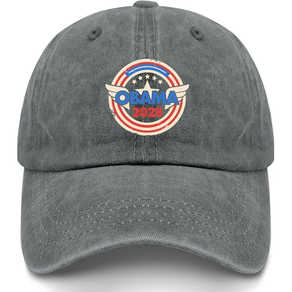 Obama 2028 Hat Mens Cotton Washed Baseball Caps Adjustable Hat Custom Gifts for Son