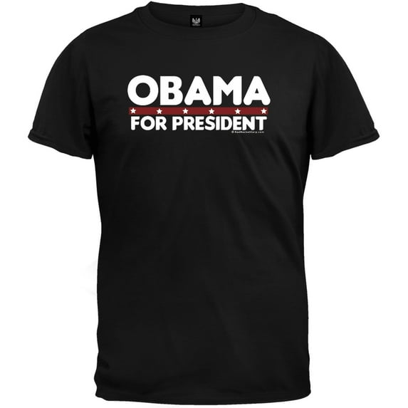 Obama For President Black T-Shirt