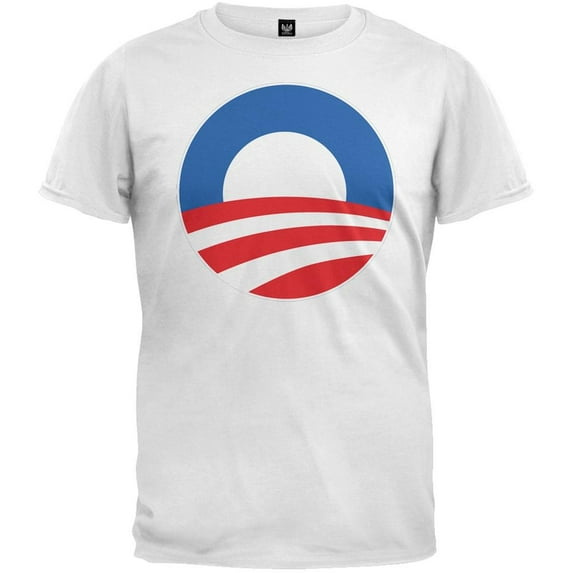 Obama - Large Rising Sun Logo White T-Shirt